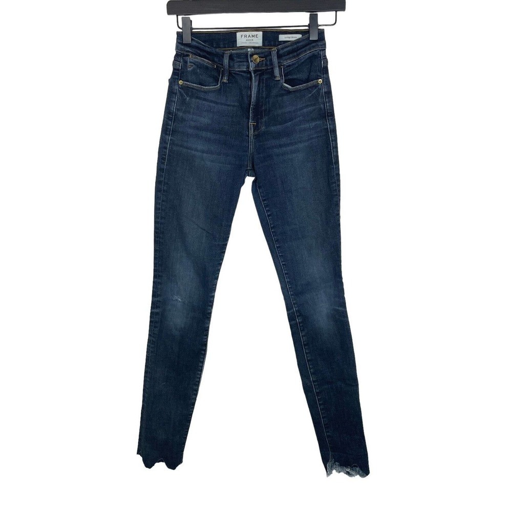 Frame Women’s Le Skinny Jeans Frayed Hem Montclair Ave Size 24